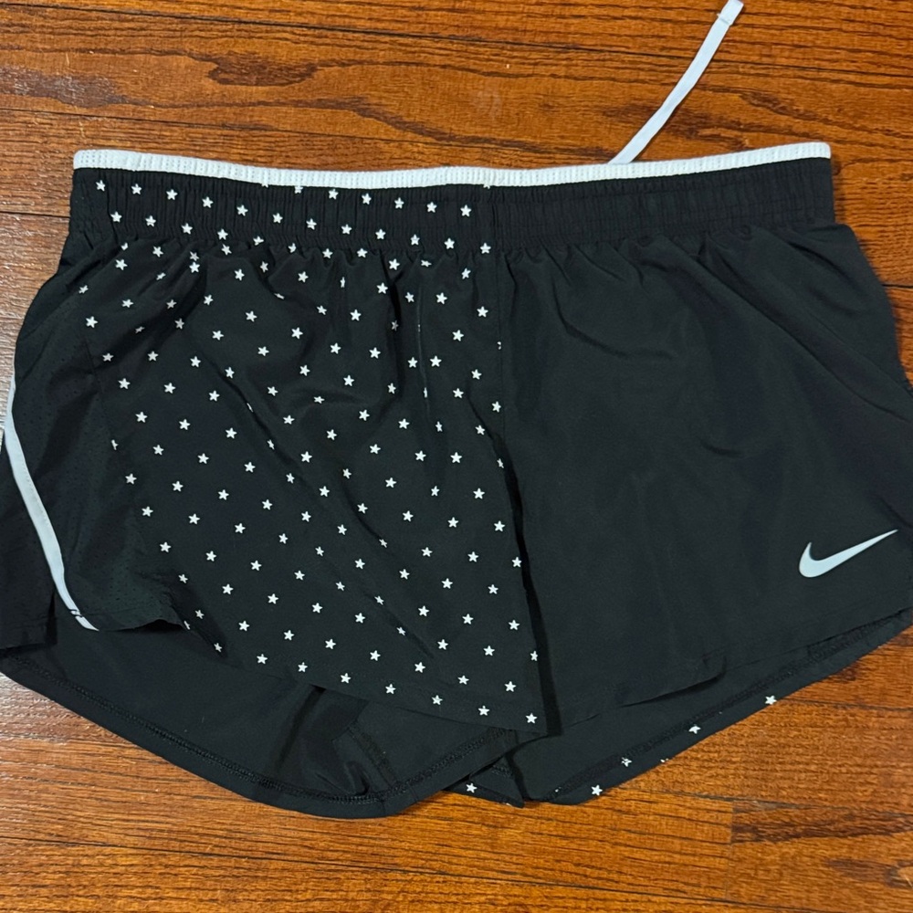 Nike Black Shorts with White Star Design